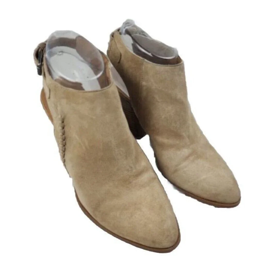 Franco Sarto Adesso Suede Slingback Ankle Boots Booties Womens Size 9M‎